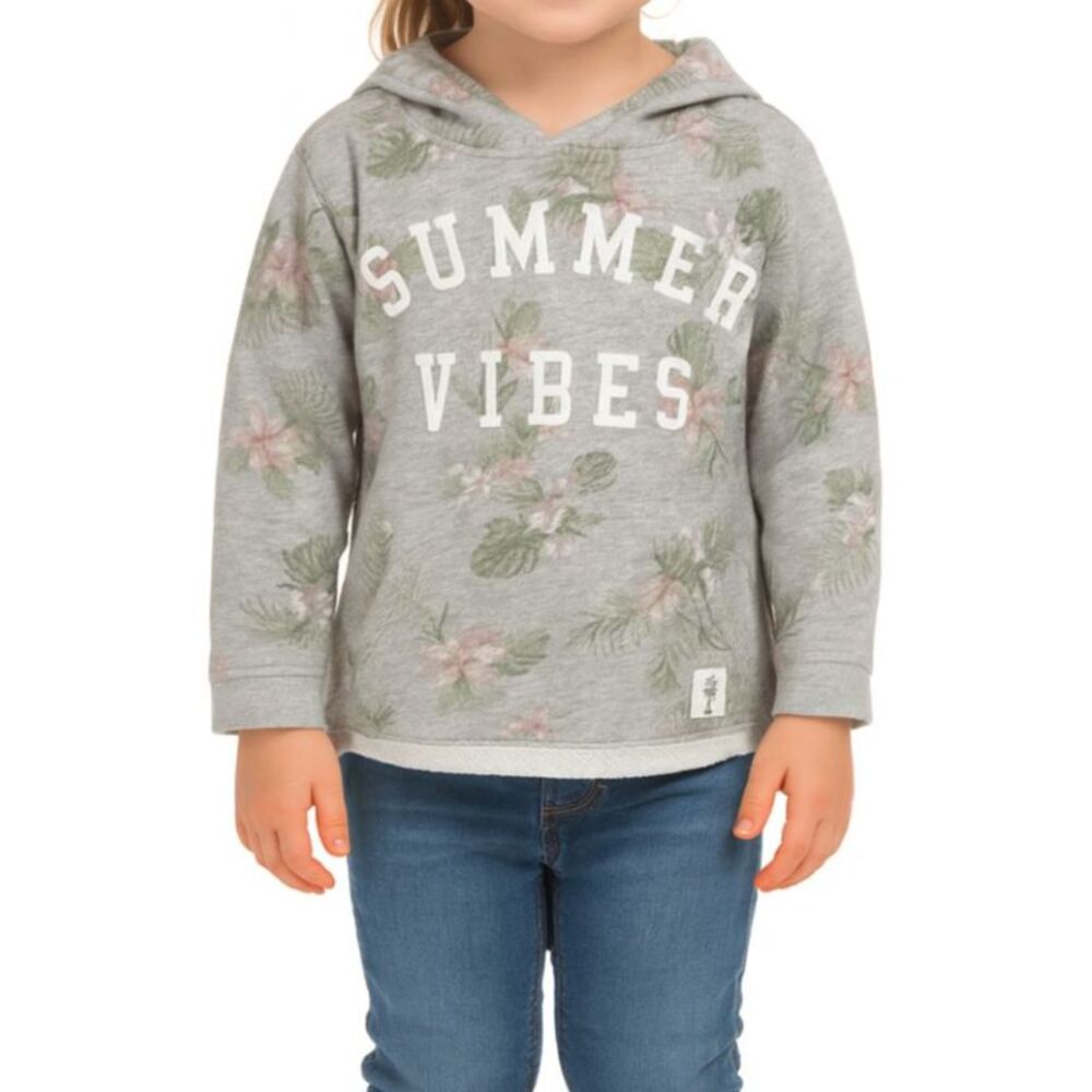 🔥 5 for $30 🔥 Art Class Toddler Girls’ “Summer Vibes” Floral Hoodie | 2T